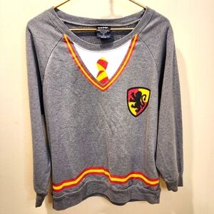 Harry Potter Griffindor  Gray Young Pullover Sweater size 16 (2xL)